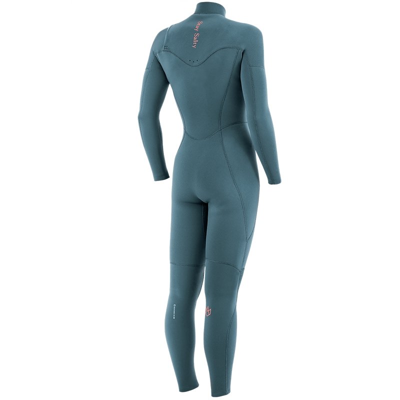 Women's Manera Seafarer Steamer 3/2mm Chest Zip Fullsuit - Pewter 