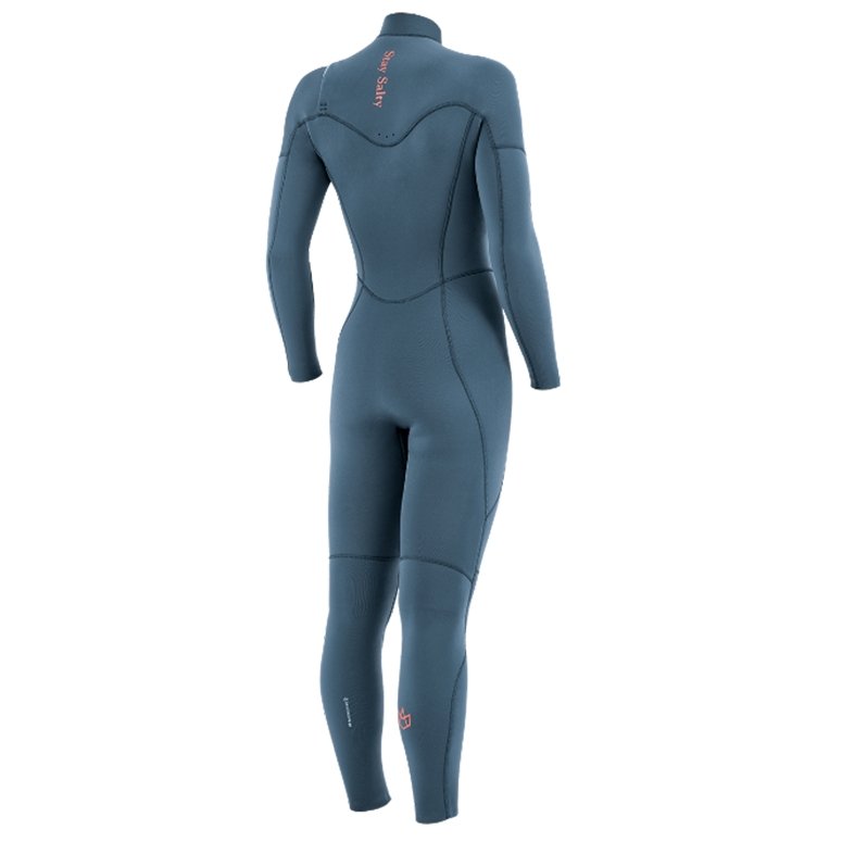 Women's Manera Seafarer 4/3mm Chest Zip Fullsuit Wetsuit - Pewter 